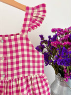 Pink and Cream Vichy Muslin Dress