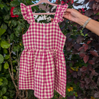 Pink and Cream Vichy Muslin Dress