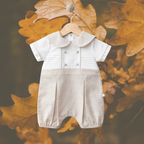 Natural Linen Elegant Romper