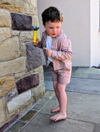 Kids Organic Cotton Shacket: Dusty Pink