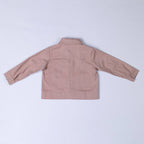 Kids Organic Cotton Shacket: Dusty Pink