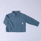 Kids Organic Cotton Shacket: Slate Blue