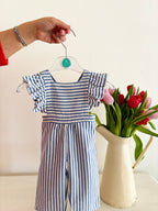 Blue Striped Jumpsuit