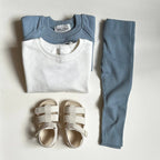 Ribbed Leggings - Cornflower Blue: Cornflower Blue