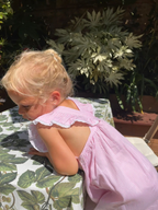 Tilly Pink Striped Sundress / Pinafore: