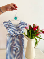 Blue Striped Jumpsuit