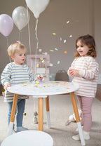 Cotton Sweatshirt - Dusky Pink Stripe: Dusky Pink Stripe