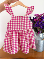 Pink and Cream Vichy Muslin Dress