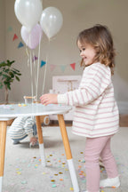 Cotton Sweatshirt - Dusky Pink Stripe: Dusky Pink Stripe