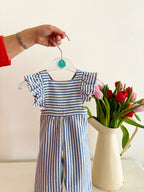 Blue Striped Jumpsuit