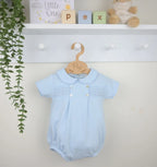 Smocked Cotton Romper Suit