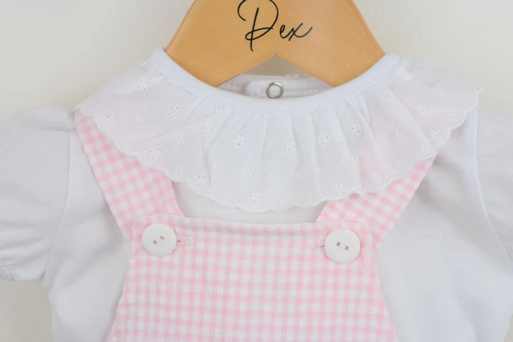 Emelie Dungaree Outfit Pink