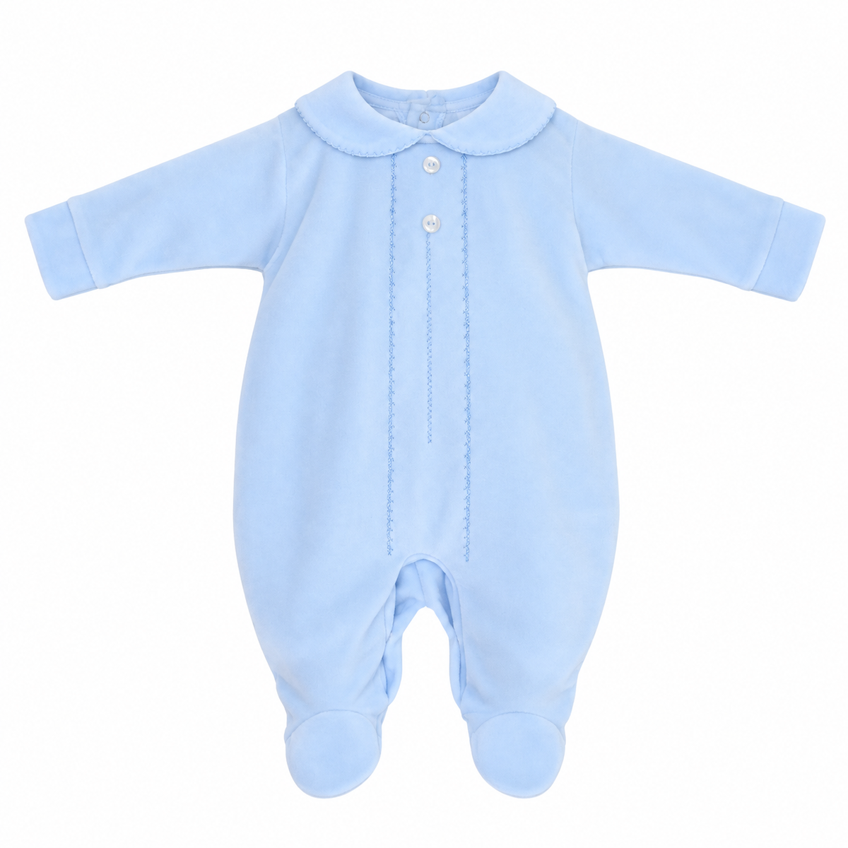 Classic Velour Baby Sleepsuit