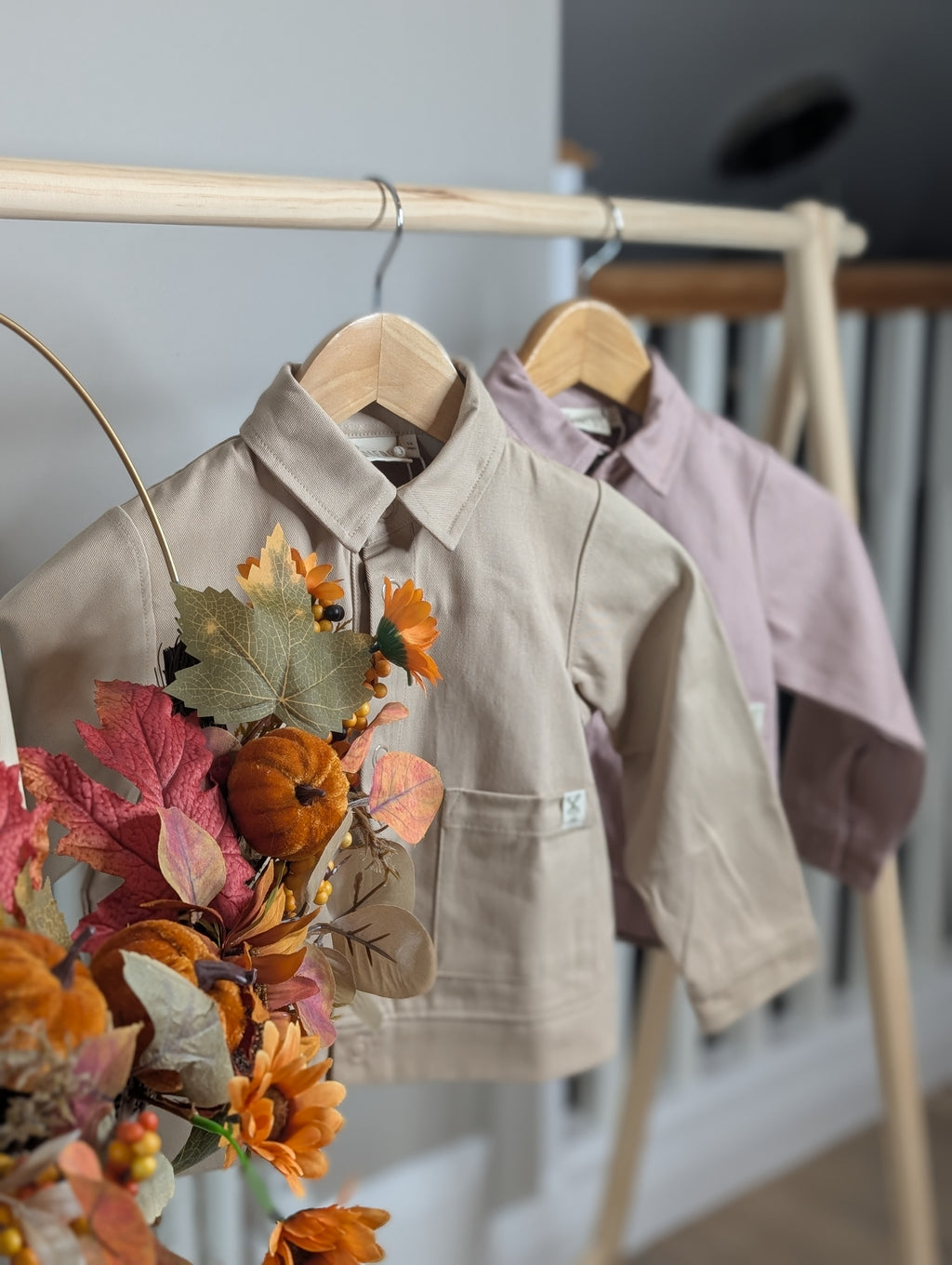 Kids Organic Cotton Shacket: Oat