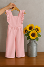 Pink Linen Jumpsuit - Minnie and Moon