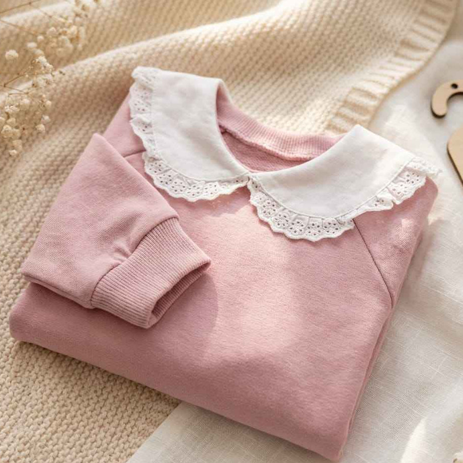 Dusky pink collared jumper