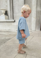Oversized Summer Set Blue - Stylish Comfort for Warm Days - Minnie and Moon
