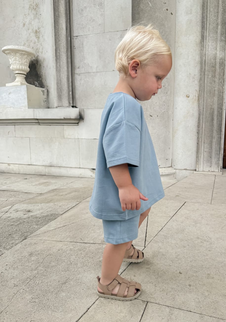 Oversized Summer Set Blue - Stylish Comfort for Warm Days - Minnie and Moon