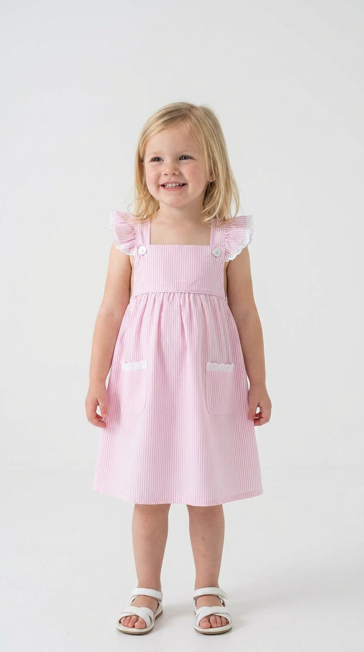 Tilly Pink Striped Sundress Pinafore for Stylish Summer Outfits