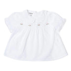 Little White Blouse with pink rosebuds