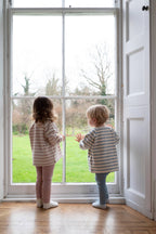 Cotton Sweatshirt - Dusky Pink Stripe: Dusky Pink Stripe