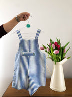 Blue Striped Dungaree