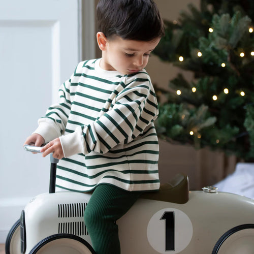 Bottle Green Cotton Sweatshirt - Minnie and Moon