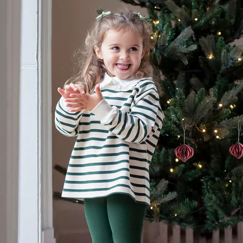 Bottle Green Cotton Sweatshirt - Minnie and Moon