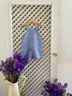 Blue Linen Dungaree