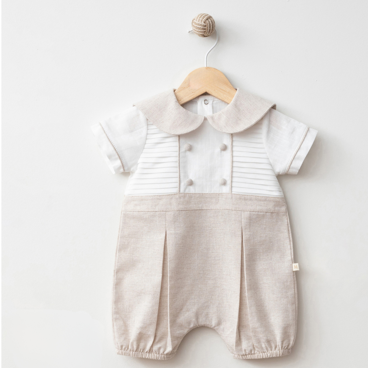 Natural Linen Elegant Romper