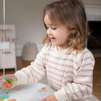 Cotton Sweatshirt - Dusky Pink Stripe: Dusky Pink Stripe