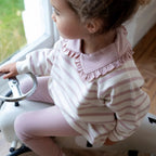 Dusky Pink Cotton Frill Blouse