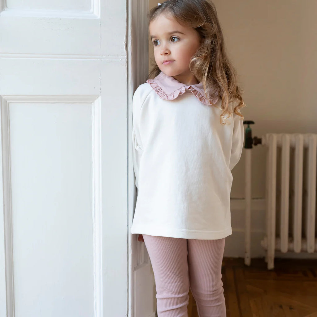 Dusky Pink Cotton Frill Blouse