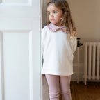Dusky Pink Cotton Frill Blouse