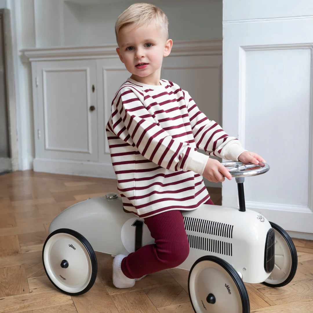 Maroon Stripe Cotton Sweatshirt