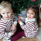 Maroon Stripe Cotton Sweatshirt