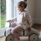 Dusky Pink Stripe Cotton Sweatshirt